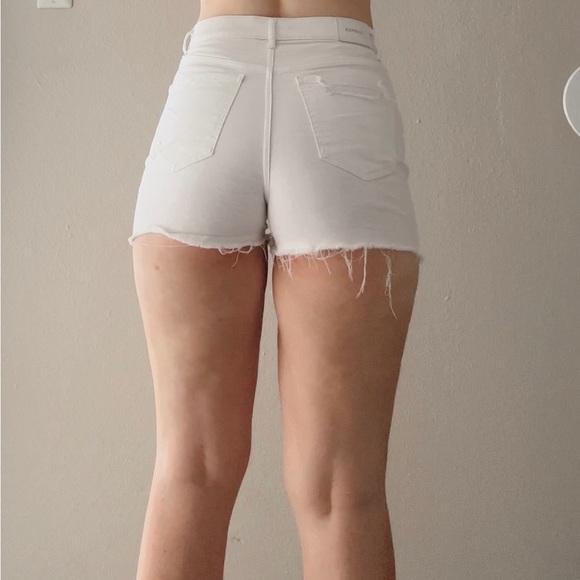 White Distressed Shorts - Picture 4 of 6